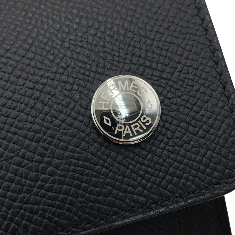 エルメス ショルダーウォレット ナップ トゥーゴー ブラック/シルバー金具 エプソン K刻印 財布 黒