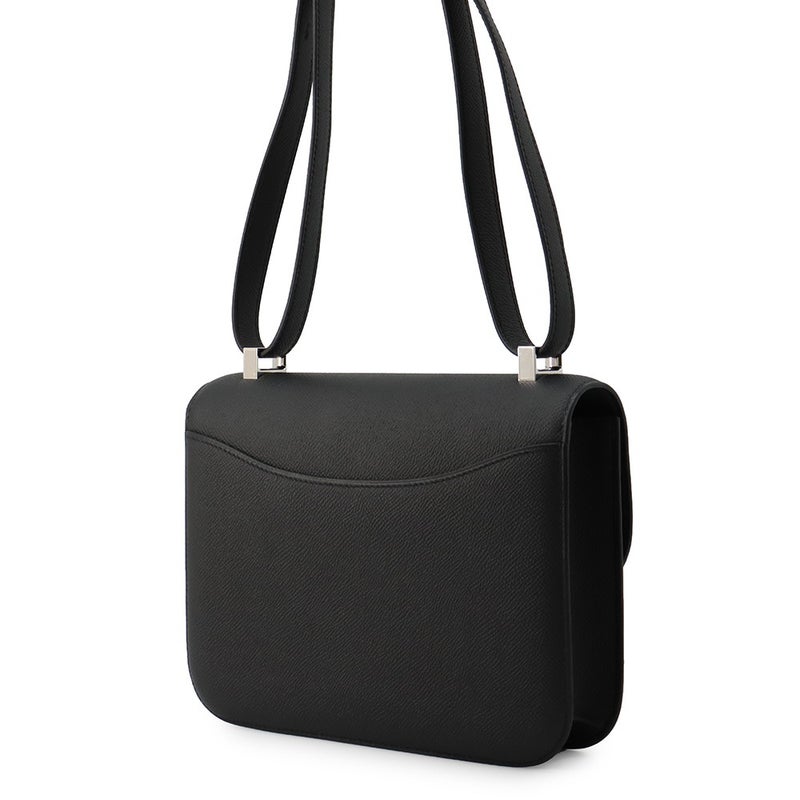 エルメス ショルダーバッグ コンスタンス24 ミロワール ブラック/シルバー金具 エプソン G刻印 HERMES Constance 黒
