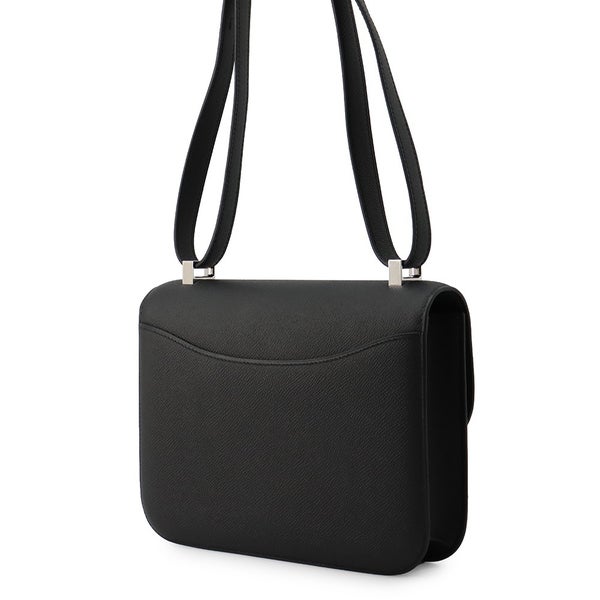 エルメス ショルダーバッグ コンスタンス24 ミロワール ブラック/シルバー金具 エプソン G刻印 HERMES Constance 黒