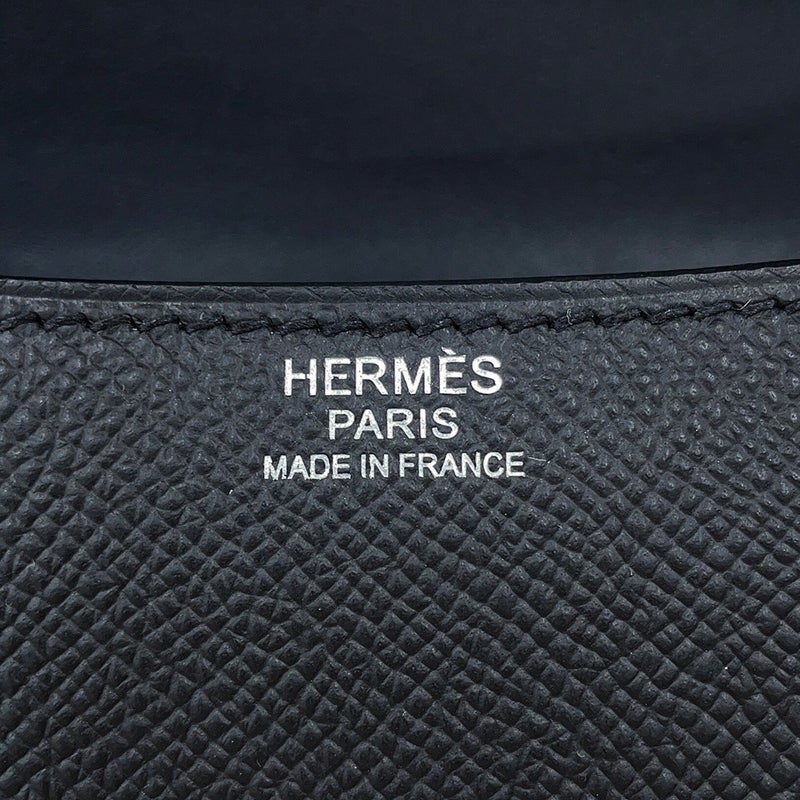 エルメス ショルダーバッグ コンスタンス24 ミロワール ブラック/シルバー金具 エプソン G刻印 HERMES Constance 黒