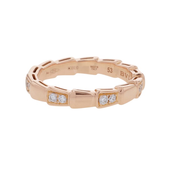 ブルガリ リング セルペンティ ヴァイパー ダイヤモンド 計0.24ct K18PGピンクゴールド サイズ53 BVLGARI 指輪