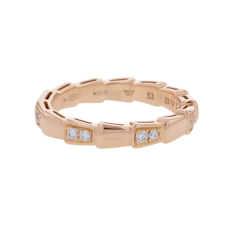 ブルガリ リング セルペンティ ヴァイパー ダイヤモンド 計0.24ct K18PGピンクゴールド サイズ53 BVLGARI 指輪