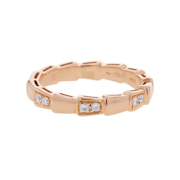 ブルガリ リング セルペンティ ヴァイパー ダイヤモンド 計0.24ct K18PGピンクゴールド サイズ53 BVLGARI 指輪