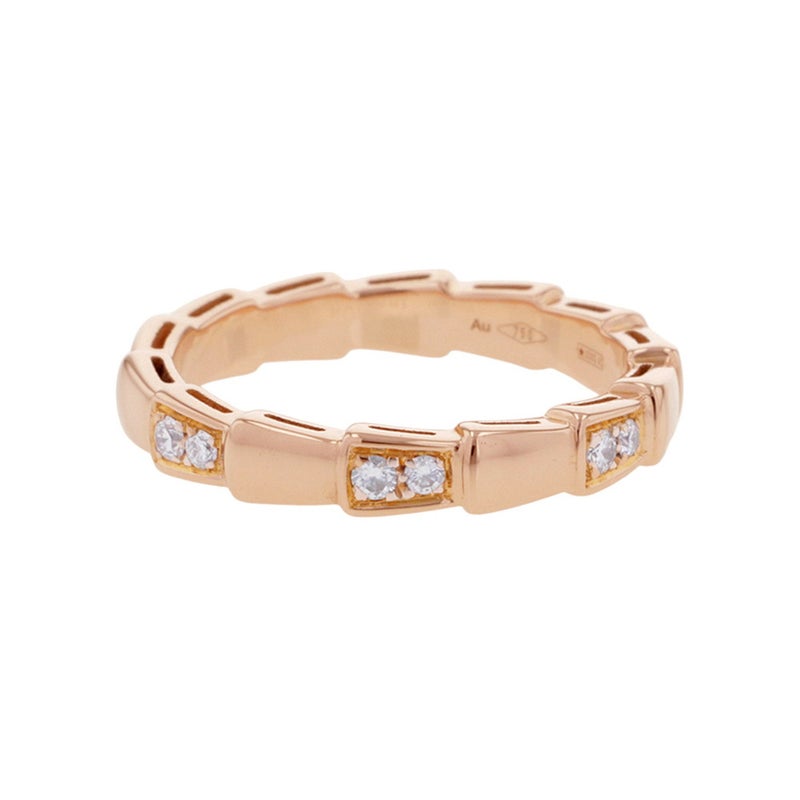 ブルガリ リング セルペンティ ヴァイパー ダイヤモンド 計0.24ct K18PGピンクゴールド サイズ53 BVLGARI 指輪