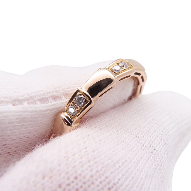 ブルガリ リング セルペンティ ヴァイパー ダイヤモンド 計0.24ct K18PGピンクゴールド サイズ53 BVLGARI 指輪