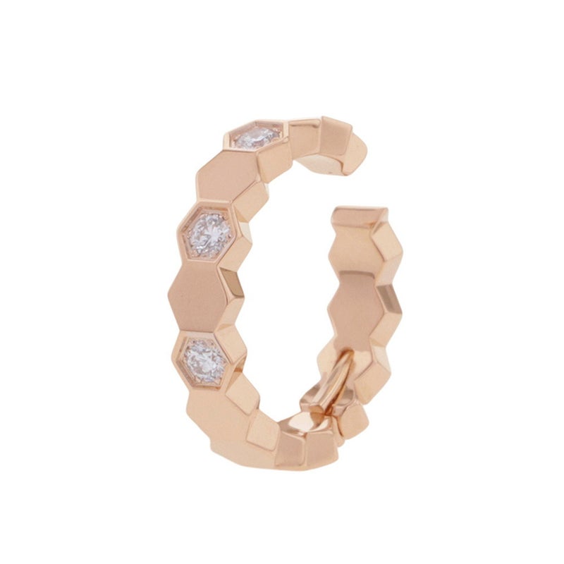 ショーメ イヤーカフ ビー ドゥ ショーメ ダイヤモンド 3P 計0.07ct K18PGピンクゴールド 085775 Chaumet