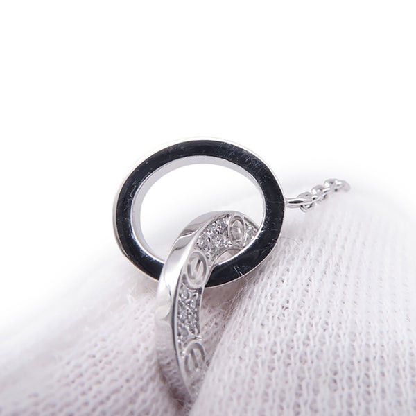 カルティエ ネックレス LOVE サークル パヴェセッティング ダイヤ 48P 計0.30ct K18WG B7216300 Cartier ペンダント