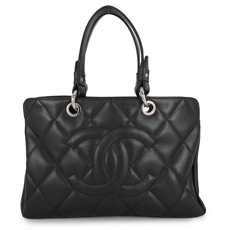 シャネル トートバッグ マトラッセ ココマーク キャビアスキン A46885 CHANEL 黒