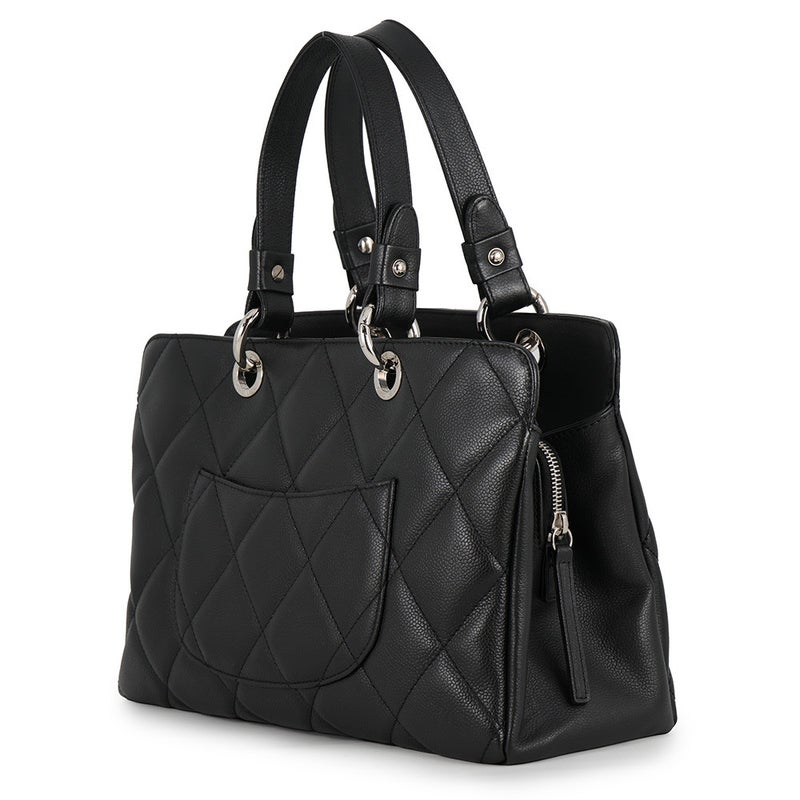 シャネル トートバッグ マトラッセ ココマーク キャビアスキン A46885 CHANEL 黒
