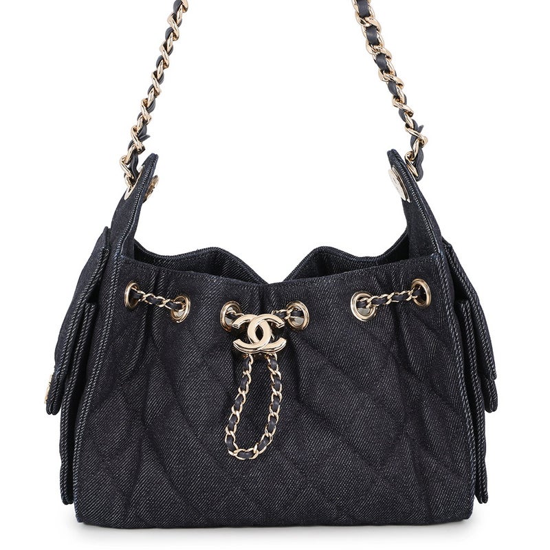 シャネル チェーンショルダーバッグ CHANEL25 ミニ デニム ココマーク AS5631 CHANEL ワンショルダー 黒