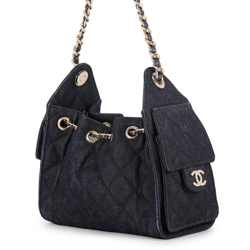 シャネル チェーンショルダーバッグ CHANEL25 ミニ デニム ココマーク AS5631 CHANEL ワンショルダー 黒