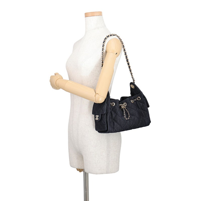 シャネル チェーンショルダーバッグ CHANEL25 ミニ デニム ココマーク AS5631 CHANEL ワンショルダー 黒