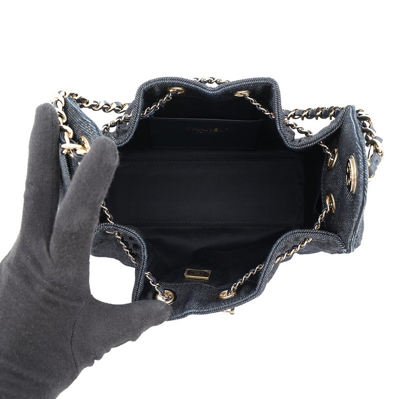 シャネル チェーンショルダーバッグ CHANEL25 ミニ デニム ココマーク AS5631 CHANEL ワンショルダー 黒