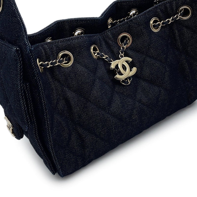 シャネル チェーンショルダーバッグ CHANEL25 ミニ デニム ココマーク AS5631 CHANEL ワンショルダー 黒