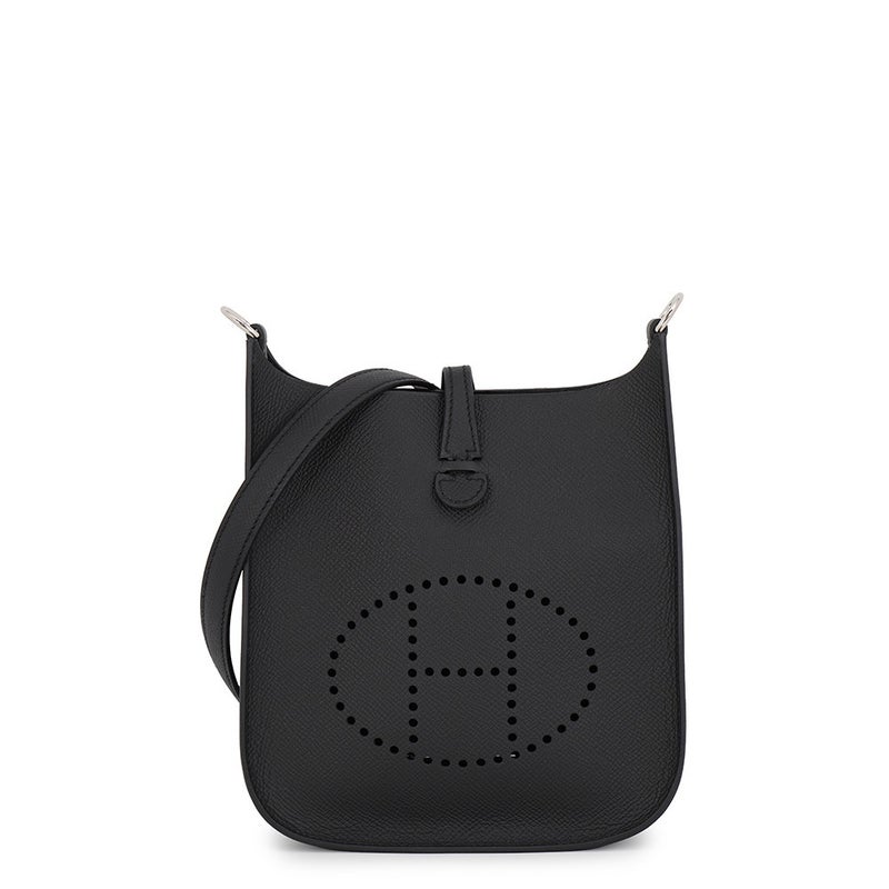 ルメス ショルダーバッグ エブリンTPM セリエ ブラック/シルバー金具 エプソン G刻印 HERMES Evelyne 黒