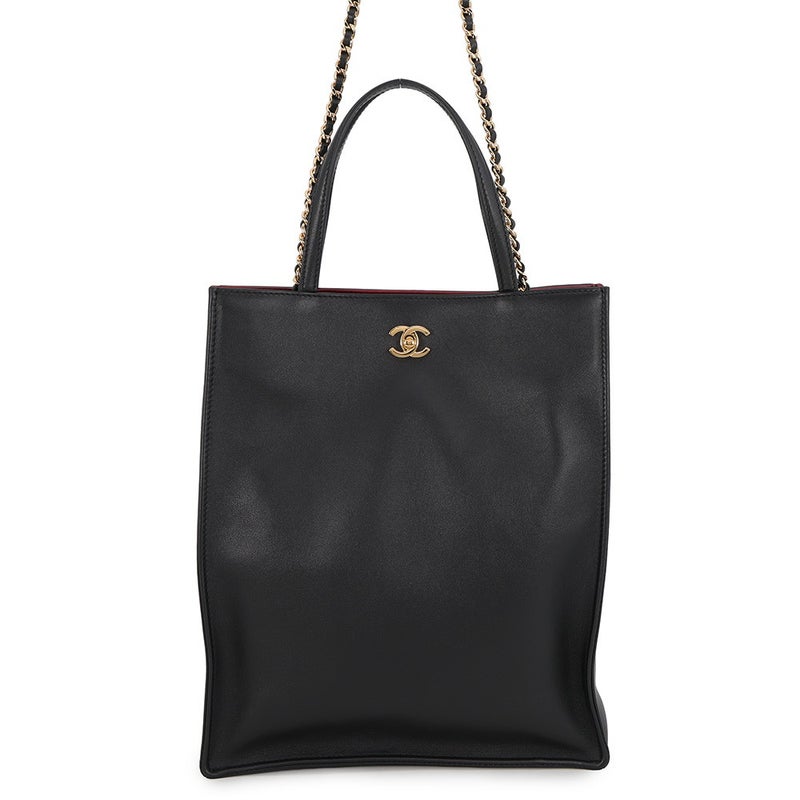 シャネル トートバッグ スモール ショッピング バッグ ココマーク AS6452 CHANEL 黒