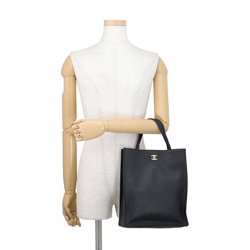 シャネル トートバッグ スモール ショッピング バッグ ココマーク AS6452 CHANEL 黒