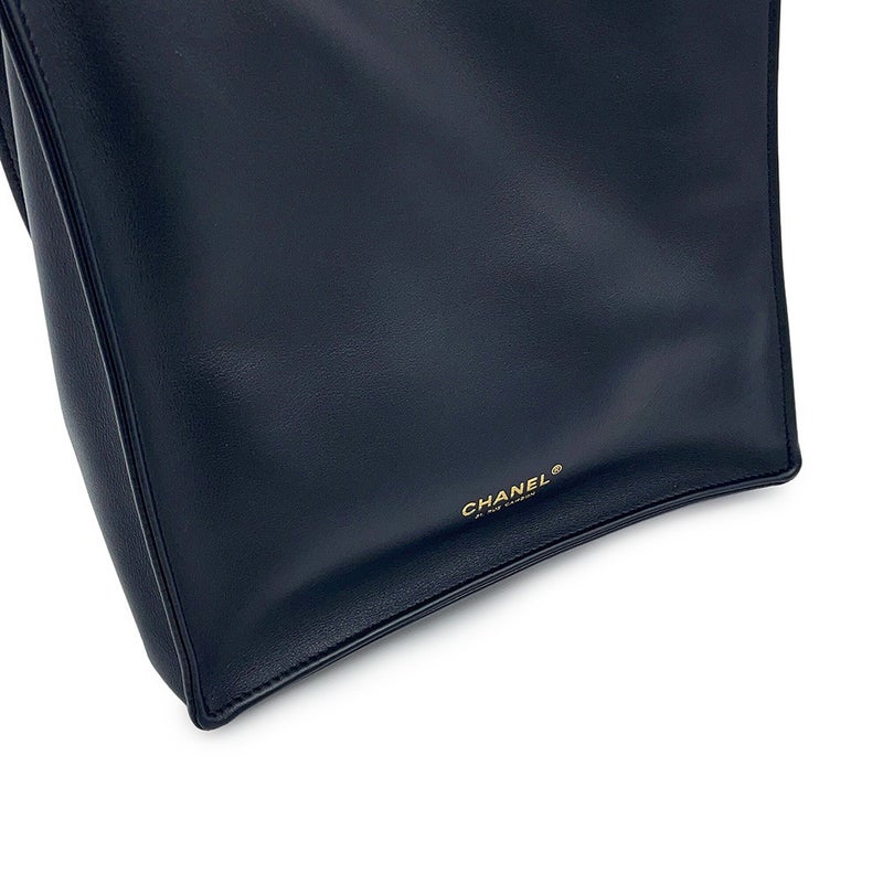 シャネル トートバッグ スモール ショッピング バッグ ココマーク AS6452 CHANEL 黒
