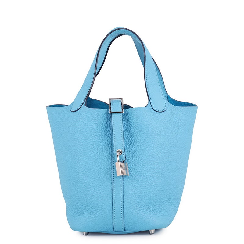 エルメス ハンドバッグ ピコタンロックPM ブルーノール/シルバー金具 トリヨンクレマンス D刻印 HERMES トートバッグ