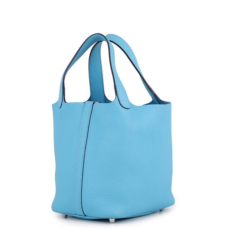 エルメス ハンドバッグ ピコタンロックPM ブルーノール/シルバー金具 トリヨンクレマンス D刻印 HERMES トートバッグ