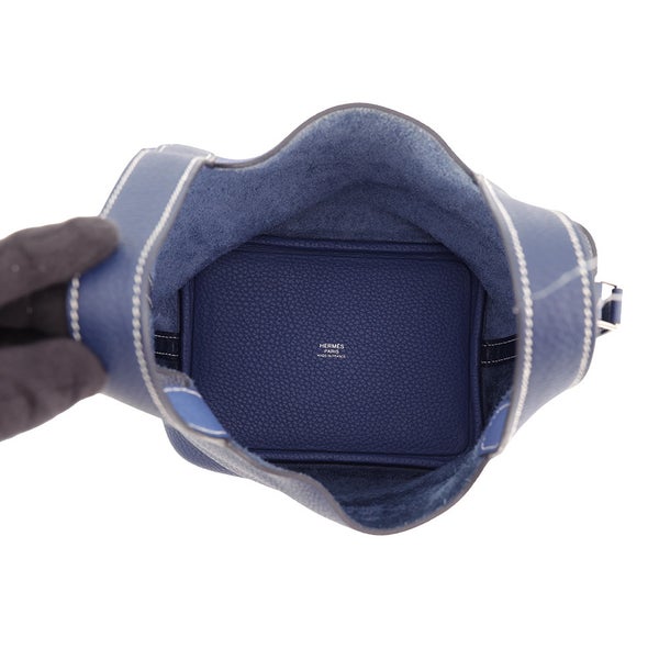 エルメス ハンドバッグ ピコタンロックPM カザック ブルーサフィール/ブルーブライトン/シルバー金具 トリヨンクレマンス Z刻印