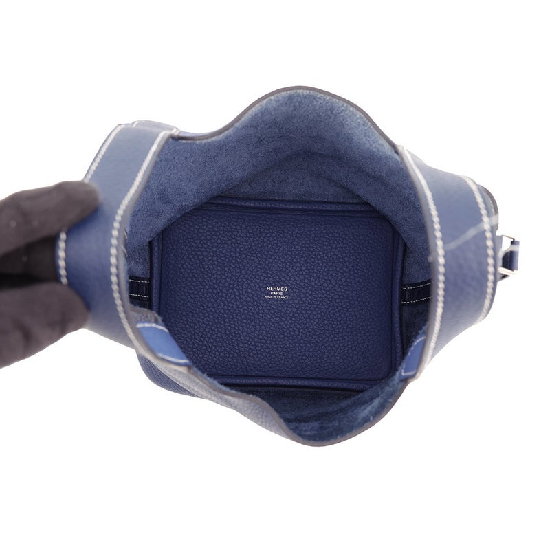 エルメス ハンドバッグ ピコタンロックPM カザック ブルーサフィール/ブルーブライトン/シルバー金具 トリヨンクレマンス Z刻印