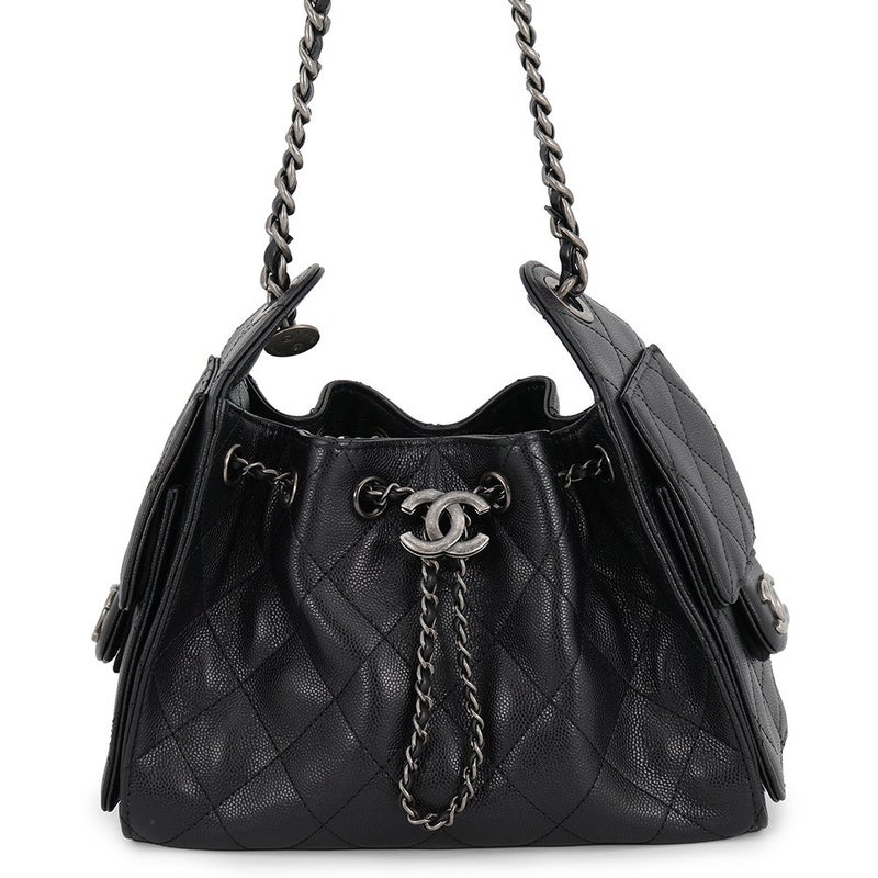 シャネル チェーンショルダーバッグ CHANEL25 ミニ ココマーク ワンショルダー キャビアスキン AS5631 CHANEL 黒