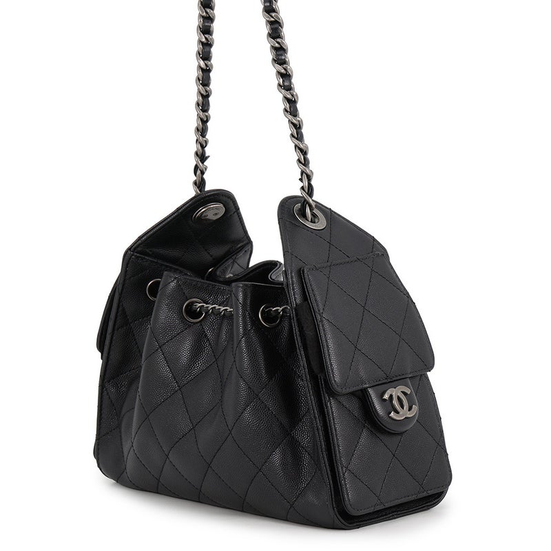 シャネル チェーンショルダーバッグ CHANEL25 ミニ ココマーク ワンショルダー キャビアスキン AS5631 CHANEL 黒
