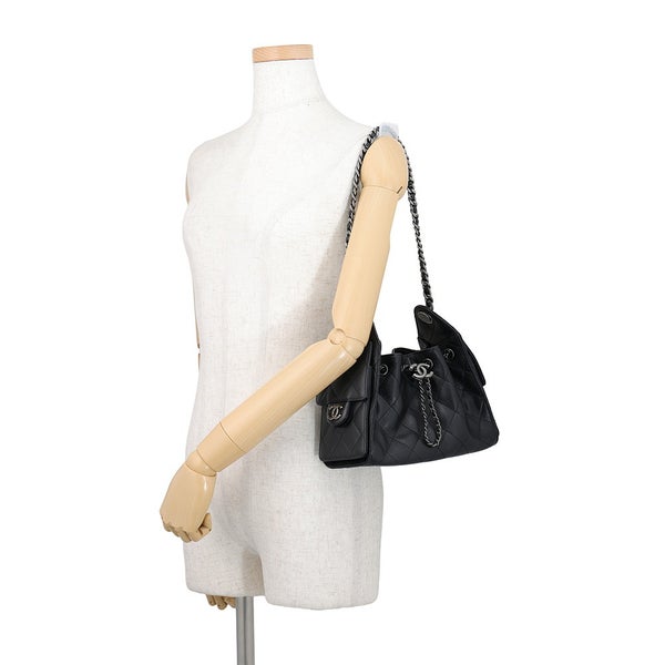 シャネル チェーンショルダーバッグ CHANEL25 ミニ ココマーク ワンショルダー キャビアスキン AS5631 CHANEL 黒