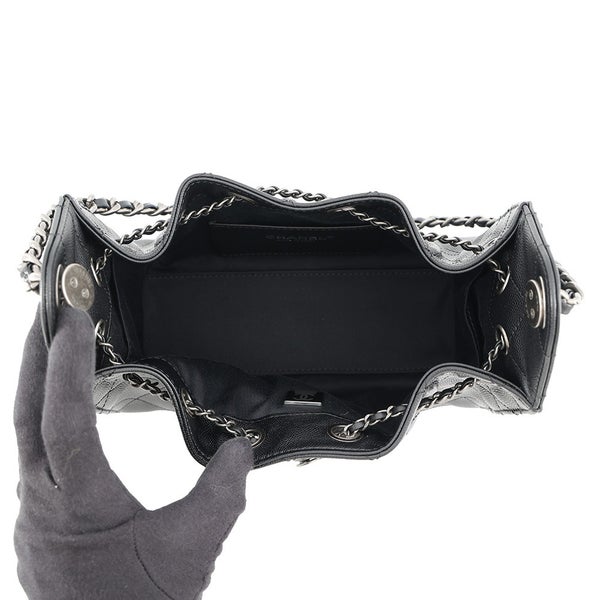 シャネル チェーンショルダーバッグ CHANEL25 ミニ ココマーク ワンショルダー キャビアスキン AS5631 CHANEL 黒