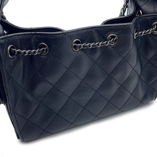 シャネル チェーンショルダーバッグ CHANEL25 ミニ ココマーク ワンショルダー キャビアスキン AS5631 CHANEL 黒