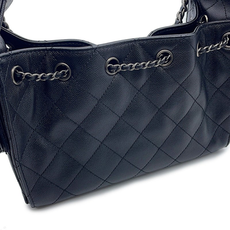 シャネル チェーンショルダーバッグ CHANEL25 ミニ ココマーク ワンショルダー キャビアスキン AS5631 CHANEL 黒