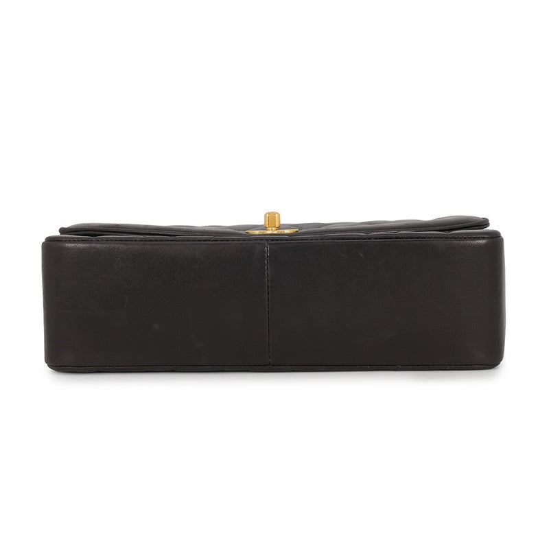 シャネル チェーンショルダーバッグ マトラッセ25 ココマーク ダイアナ ラムスキン A01165 CHANEL 黒