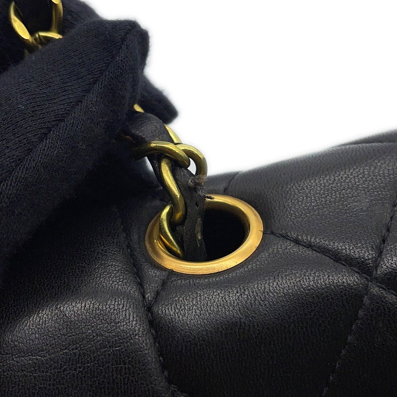 シャネル チェーンショルダーバッグ マトラッセ25 ココマーク ダイアナ ラムスキン A01165 CHANEL 黒