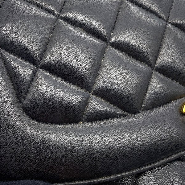 シャネル チェーンショルダーバッグ マトラッセ25 ココマーク ダイアナ ラムスキン A01165 CHANEL 黒