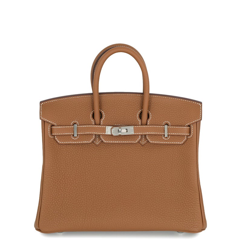 エルメス バーキン25 ゴールド/シルバー金具 トゴ U刻印 HERMES Birkin ハンドバッグ
