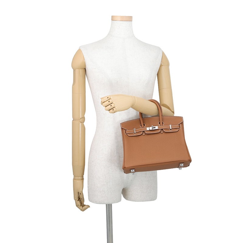 エルメス バーキン25 ゴールド/シルバー金具 トゴ U刻印 HERMES Birkin ハンドバッグ
