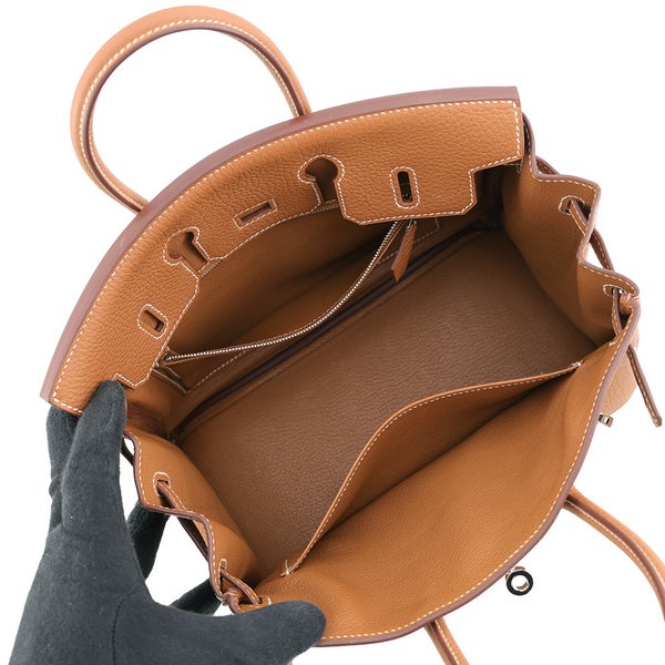 エルメス バーキン25 ゴールド/シルバー金具 トゴ U刻印 HERMES Birkin ハンドバッグ