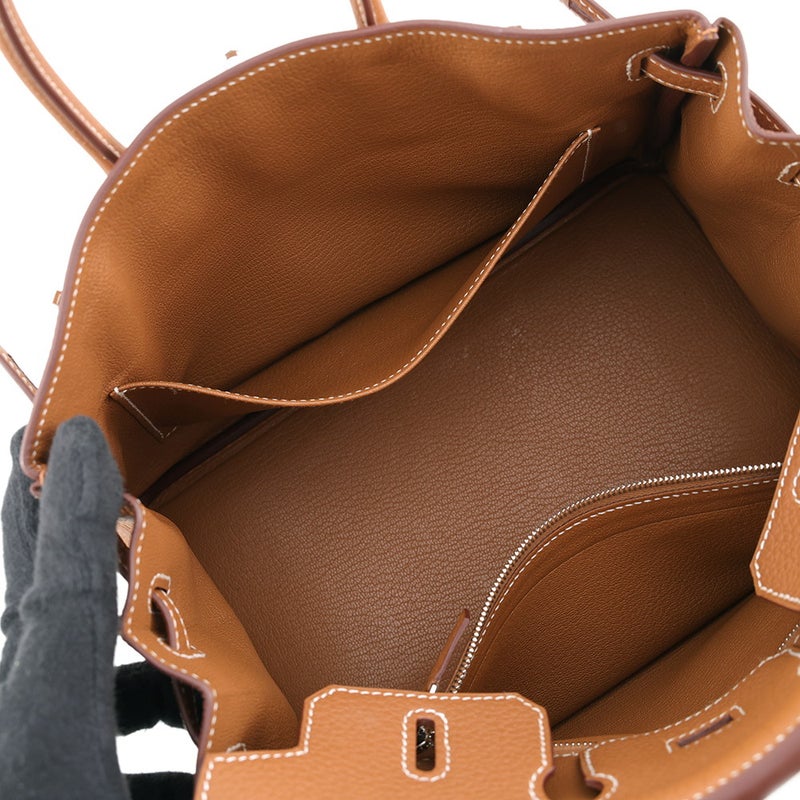 エルメス バーキン25 ゴールド/シルバー金具 トゴ U刻印 HERMES Birkin ハンドバッグ