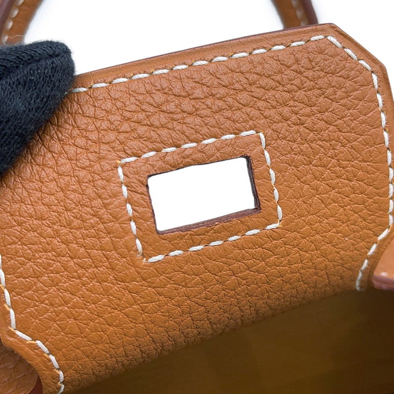 エルメス バーキン25 ゴールド/シルバー金具 トゴ U刻印 HERMES Birkin ハンドバッグ