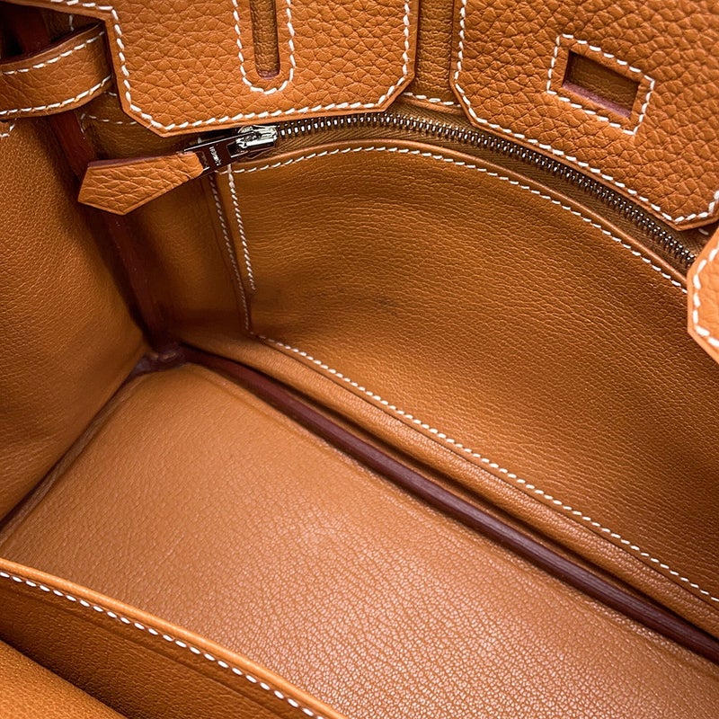 エルメス バーキン25 ゴールド/シルバー金具 トゴ U刻印 HERMES Birkin ハンドバッグ