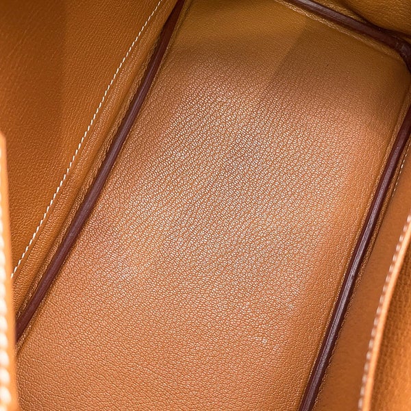 エルメス バーキン25 ゴールド/シルバー金具 トゴ U刻印 HERMES Birkin ハンドバッグ