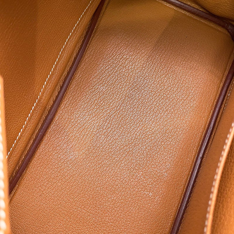 エルメス バーキン25 ゴールド/シルバー金具 トゴ U刻印 HERMES Birkin ハンドバッグ