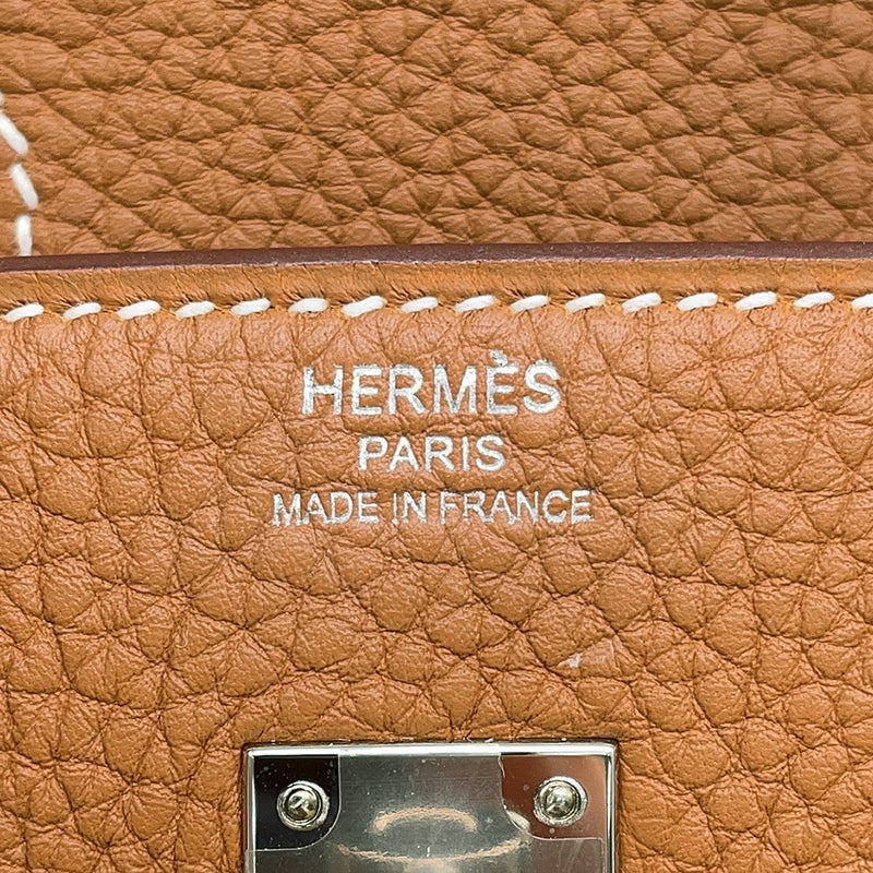エルメス バーキン25 ゴールド/シルバー金具 トゴ U刻印 HERMES Birkin ハンドバッグ