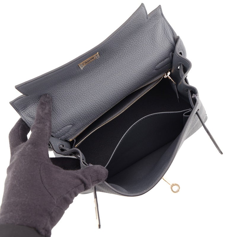 エルメス ハンドバッグ ケリー25 内縫い アルドワーズ/シャンパンゴールド金具 トゴ W刻印 HERMES Kelly 2wayバッグ