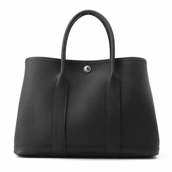 エルメス トートバッグ ガーデンパーティTPM ブラック/シルバー金具 ネゴンダ W刻印 黒