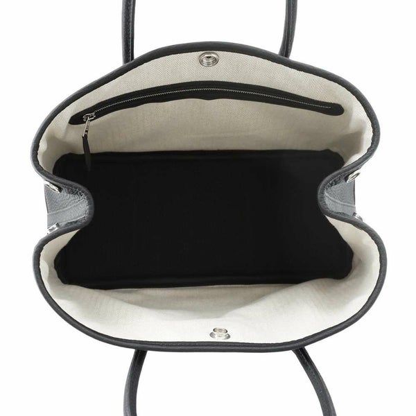 エルメス トートバッグ ガーデンパーティTPM ブラック/シルバー金具 ネゴンダ W刻印 黒