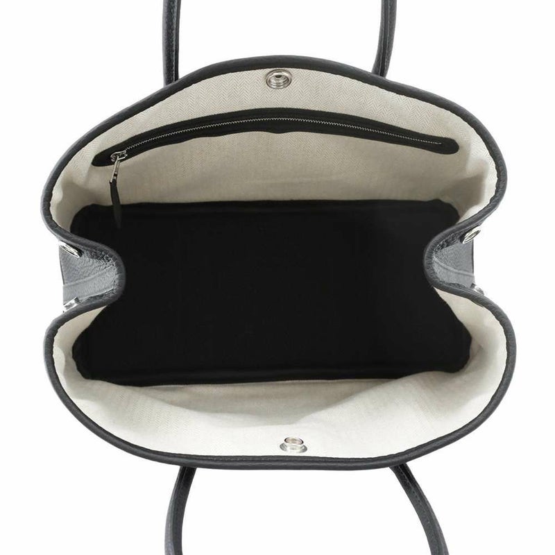 エルメス トートバッグ ガーデンパーティTPM ブラック/シルバー金具 ネゴンダ W刻印 黒