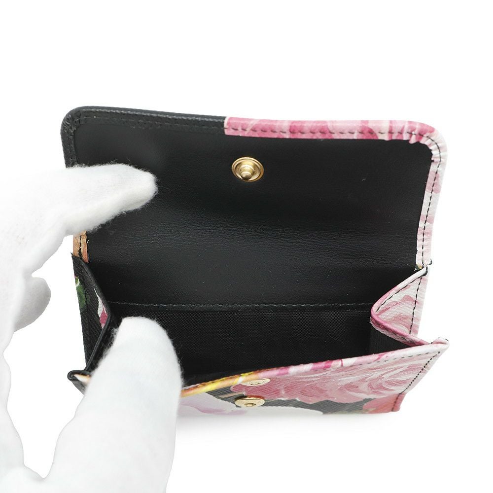 PRADA(プラダ) 長財布 - 花柄 レザー PRADA（プラダ） フラワー フラ ハワイ 長財布 ブラック レザー