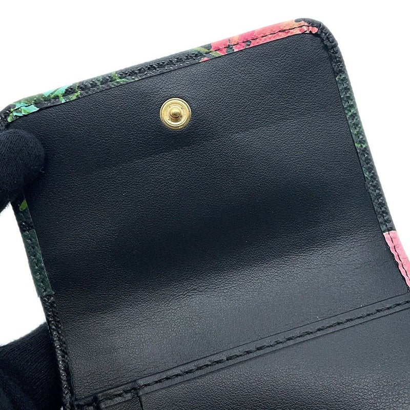 プラダ 三つ折り財布 花柄 レザー 1MH043 PRADA 財布 フラワー